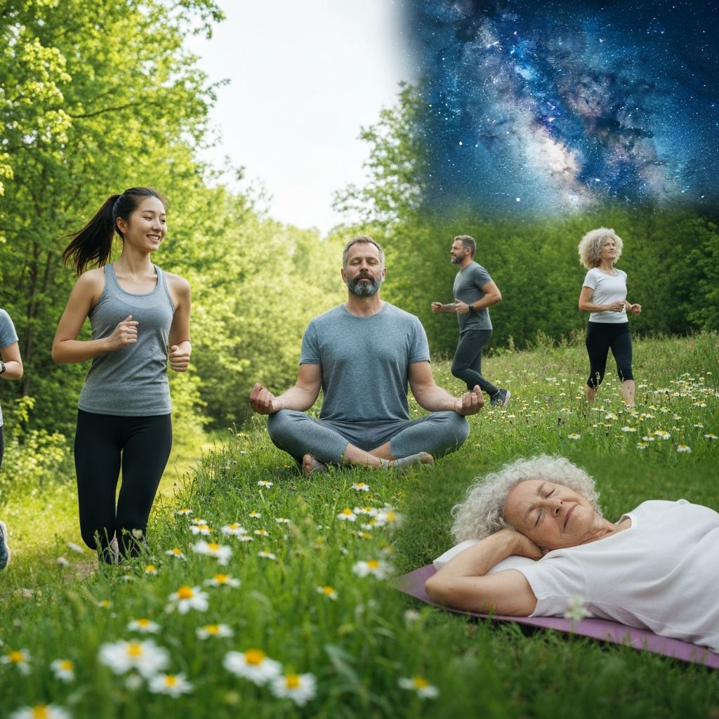 People engaging in healthy lifestyle activities